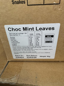 Choc spearmint leaves